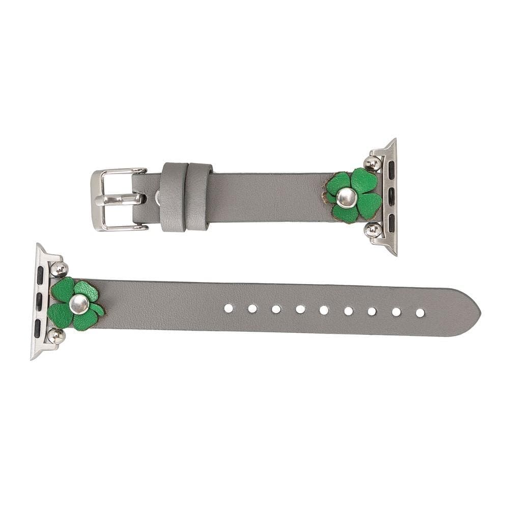 Flower Ferro Leather Apple Watch Band - TORONATA - color_