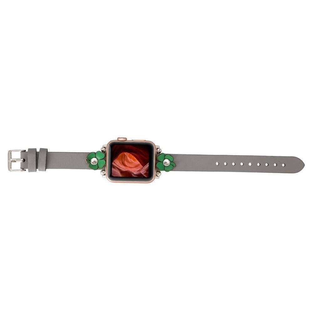 Flower Ferro Leather Apple Watch Band - TORONATA - color_