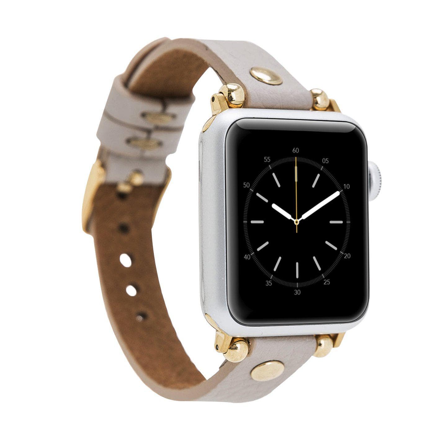 Ferro Leather Apple Watch Band with Gold Trok - TORONATA - color_ 44 45 46 49mm