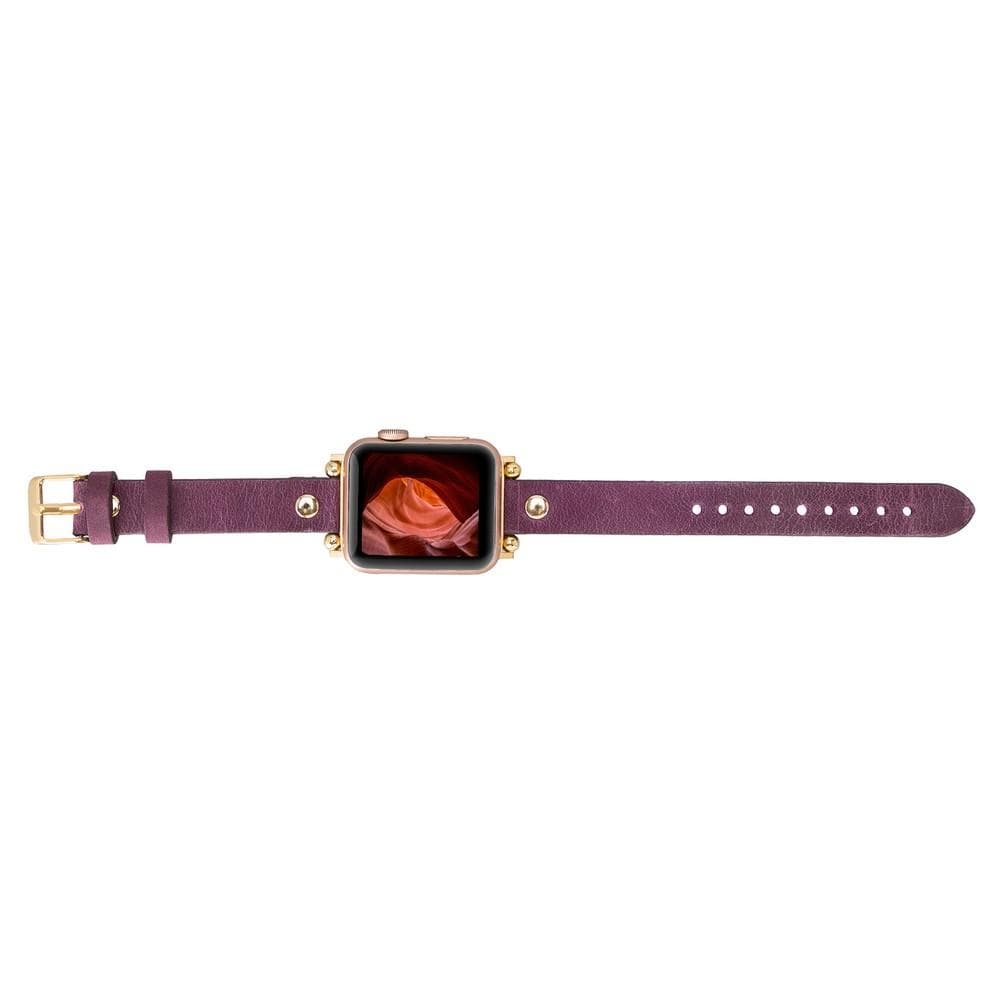 Ferro Leather Apple Watch Band with Gold Trok - TORONATA - color_