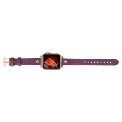 Ferro Leather Apple Watch Band with Gold Trok - TORONATA - color_