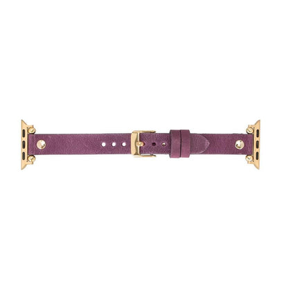 Ferro Leather Apple Watch Band with Gold Trok - TORONATA - color_