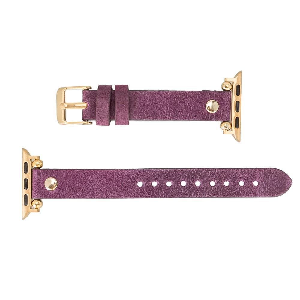 Ferro Leather Apple Watch Band with Gold Trok - TORONATA - color_
