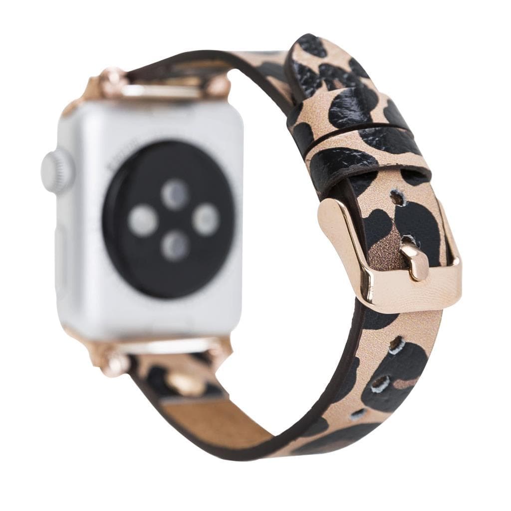 Ferro Leather Apple Watch Band with Gold Trok - TORONATA - color_