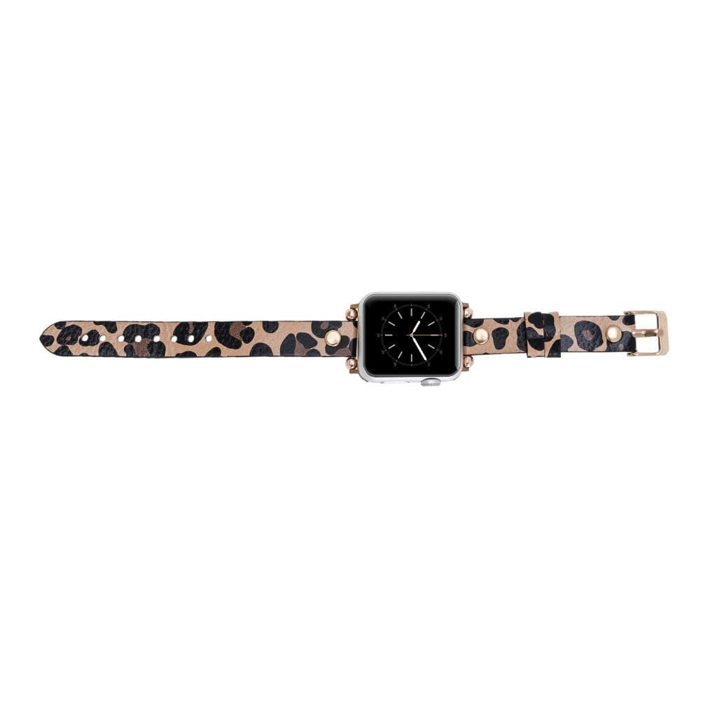 Ferro Leather Apple Watch Band with Gold Trok - TORONATA - color_