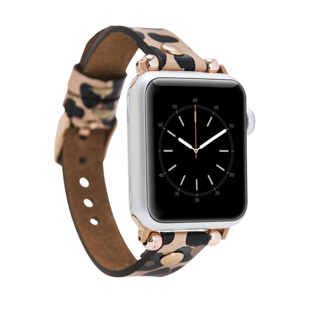 Ferro Leather Apple Watch Band with Gold Trok - TORONATA - color_ Peach Puff