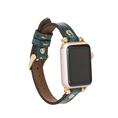 Ferro Leather Apple Watch Band with Gold Trok - TORONATA - color_ 40 41 42mm