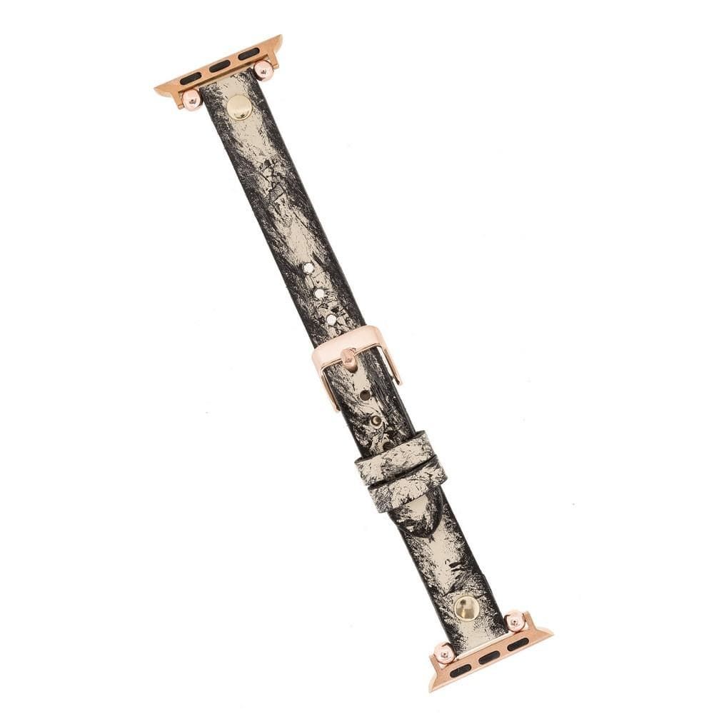 Ferro Leather Apple Watch Band with Gold Trok - TORONATA - color_