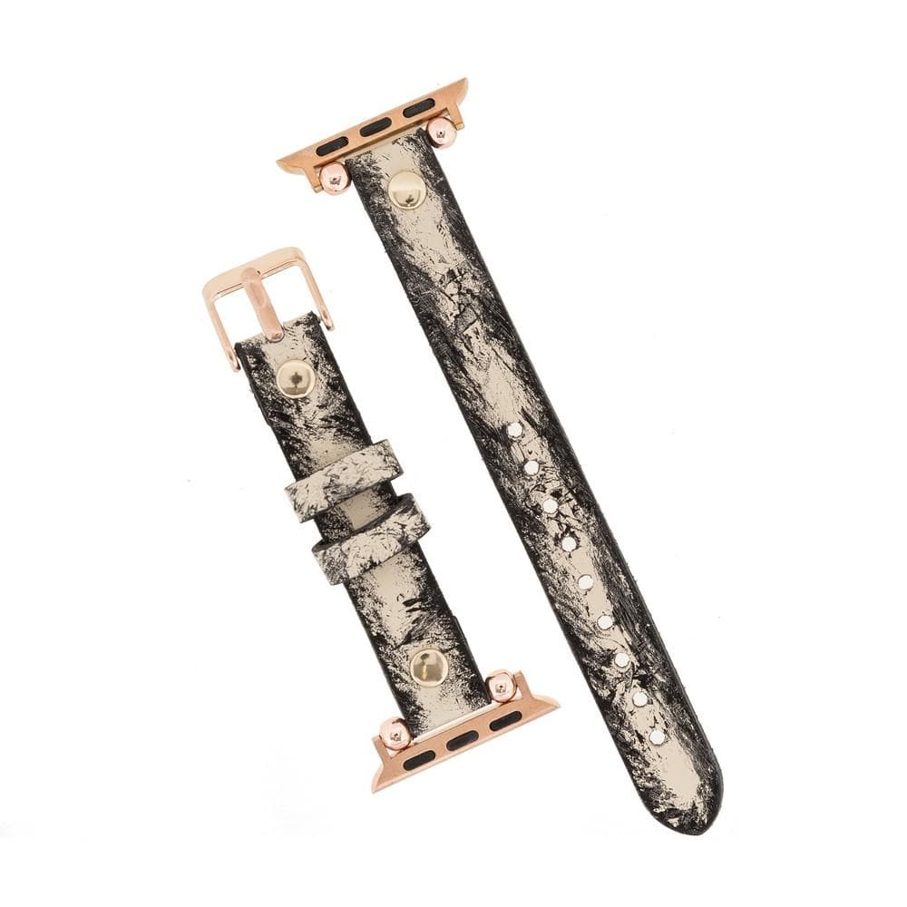 Ferro Leather Apple Watch Band with Gold Trok - TORONATA - color_