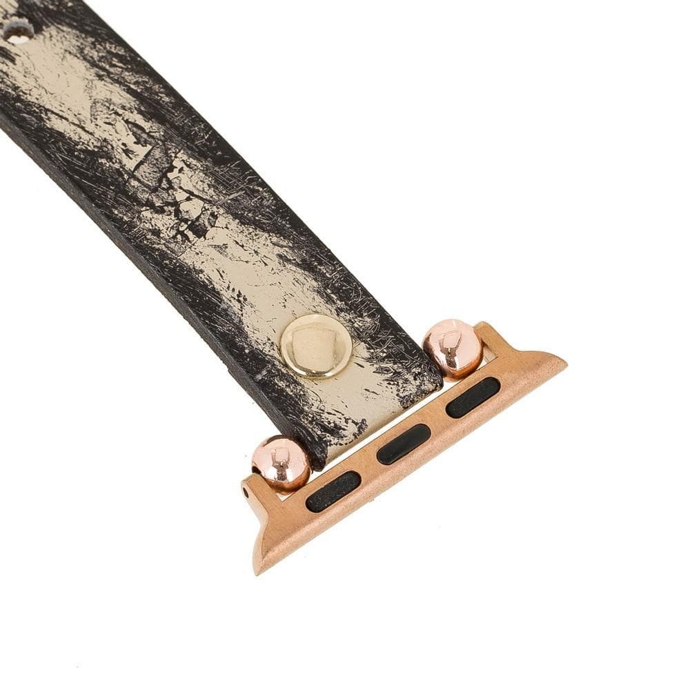 Ferro Leather Apple Watch Band with Gold Trok - TORONATA - color_