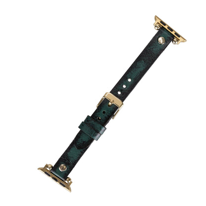 Ferro Leather Apple Watch Band with Gold Trok - TORONATA - color_
