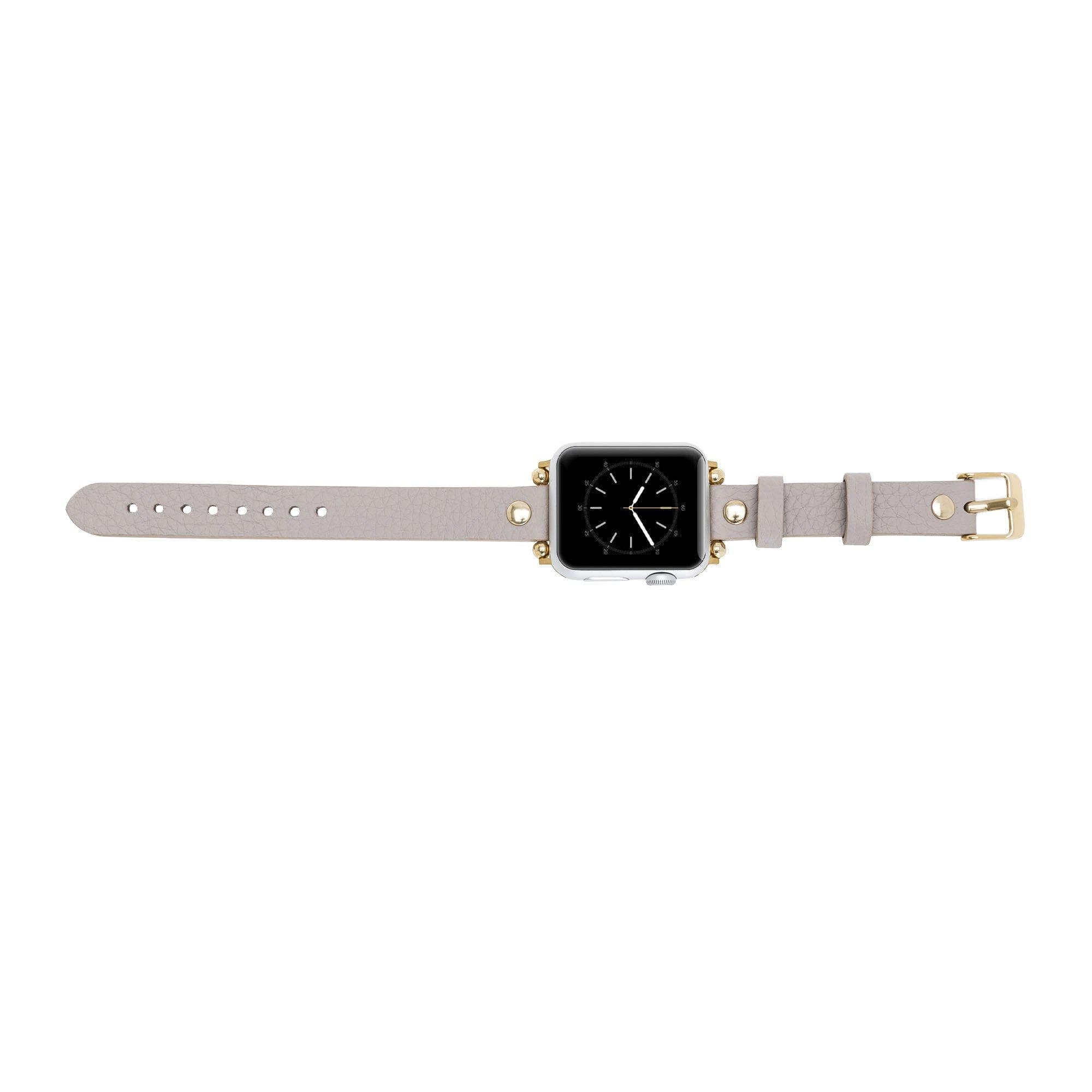 Ferro Leather Apple Watch Band with Gold Trok - TORONATA - color_