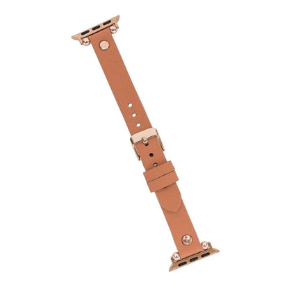Ferro Leather Apple Watch Band with Rose Gold Trok - TORONATA - color_