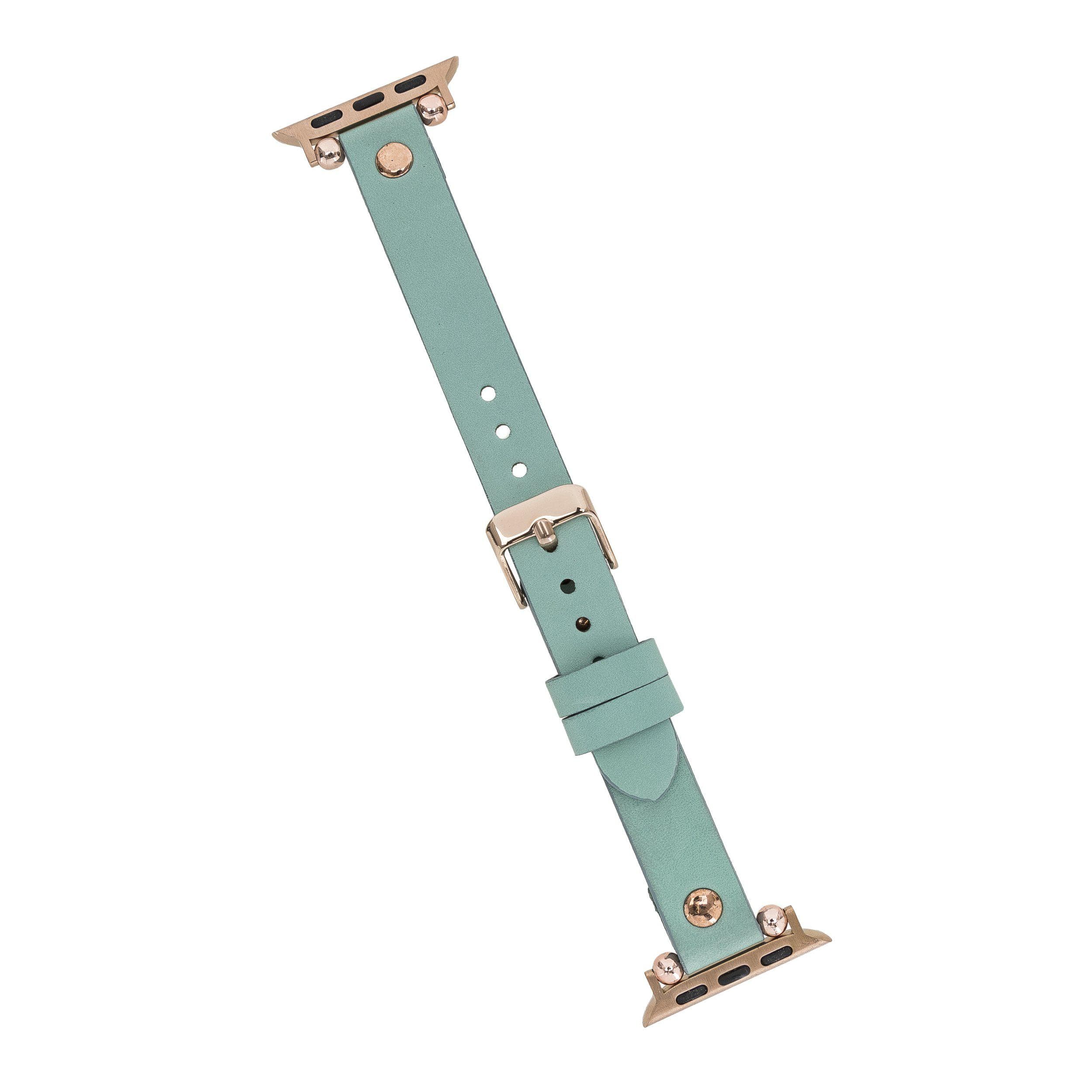 Ferro Leather Apple Watch Band with Rose Gold Trok - TORONATA - color_