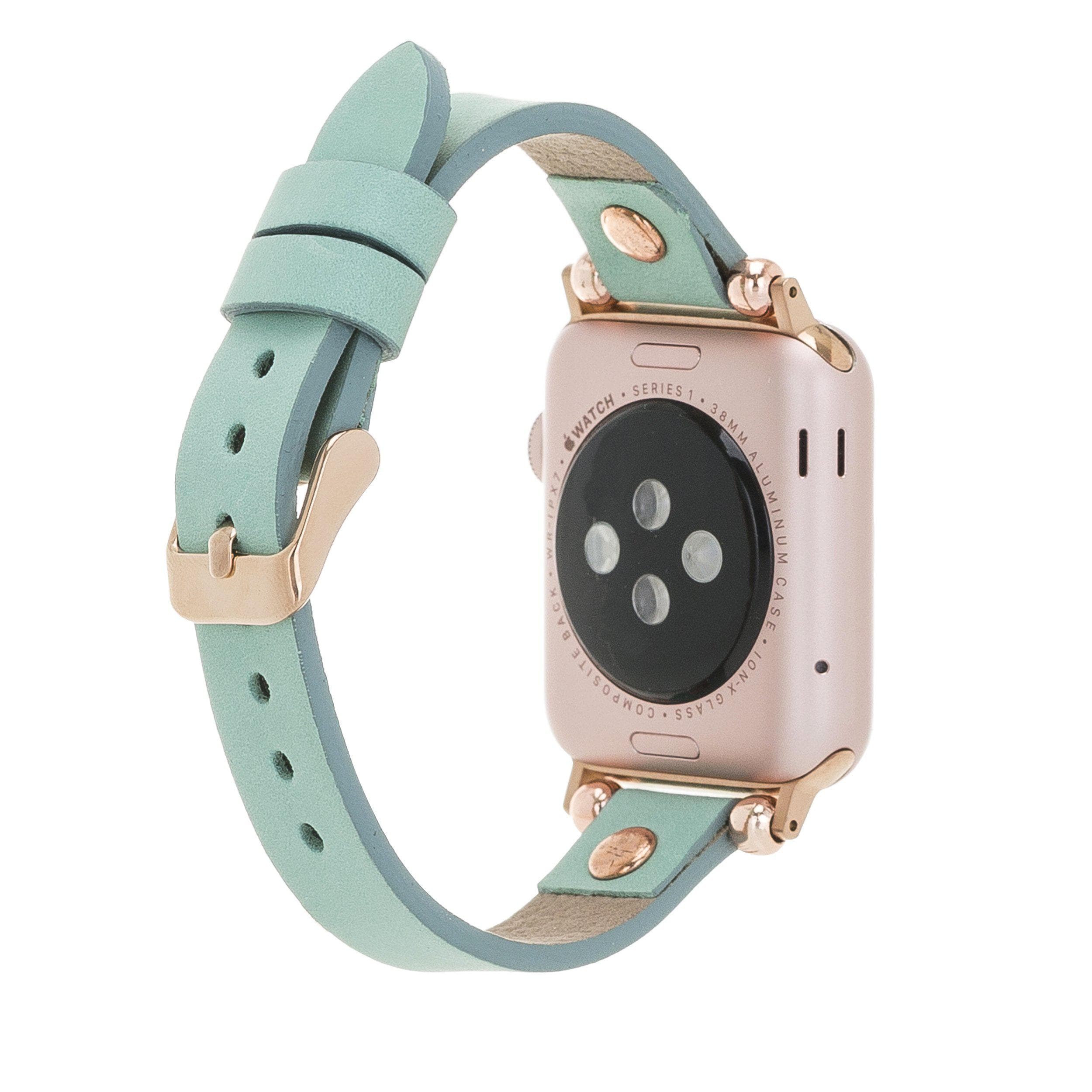 Ferro Leather Apple Watch Band with Rose Gold Trok - TORONATA - color_