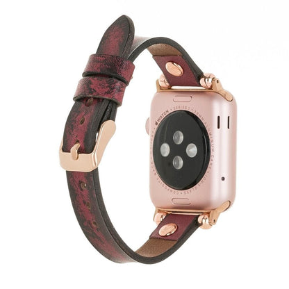 Ferro Leather Apple Watch Band with Rose Gold Trok - TORONATA - color_