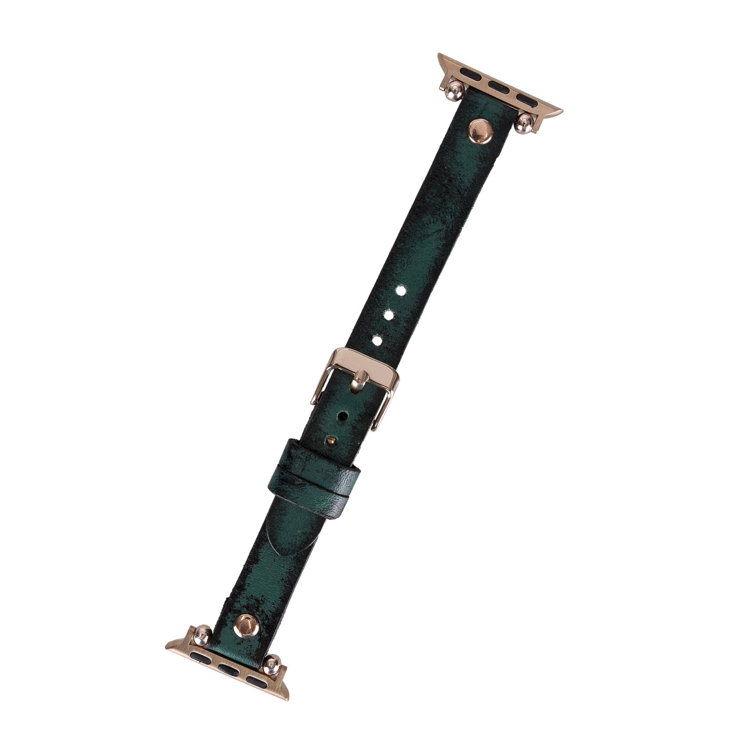 Ferro Leather Apple Watch Band with Rose Gold Trok - TORONATA - color_