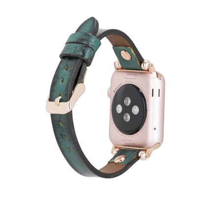 Ferro Leather Apple Watch Band with Rose Gold Trok - TORONATA - color_