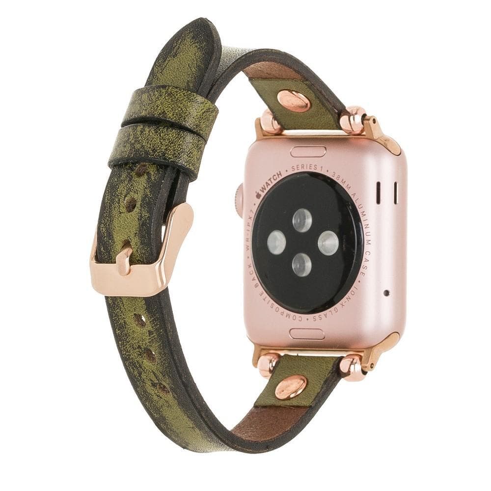 Ferro Leather Apple Watch Band with Rose Gold Trok - TORONATA - color_