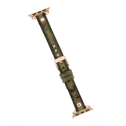 Ferro Leather Apple Watch Band with Rose Gold Trok - TORONATA - color_