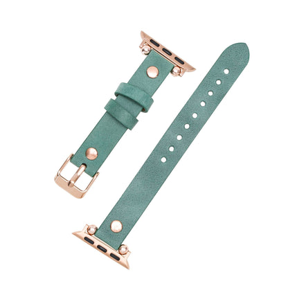 Ferro Leather Apple Watch Band with Rose Gold Trok - TORONATA - color_