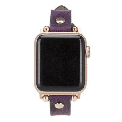 Ferro Leather Apple Watch Band with Rose Gold Trok - TORONATA - color_