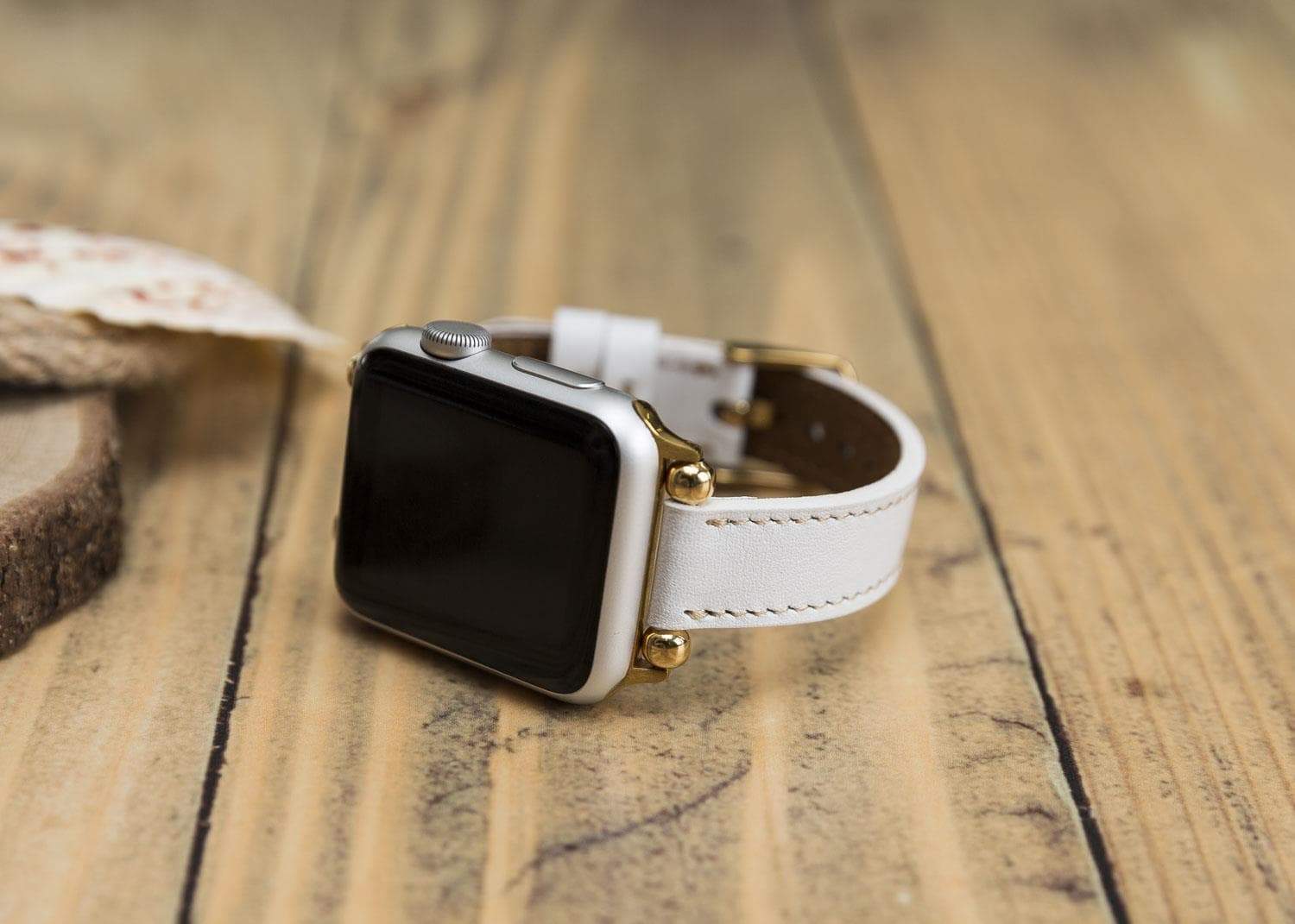Seamy Ferro Style Leather Apple Watch Band - TORONATA - color_