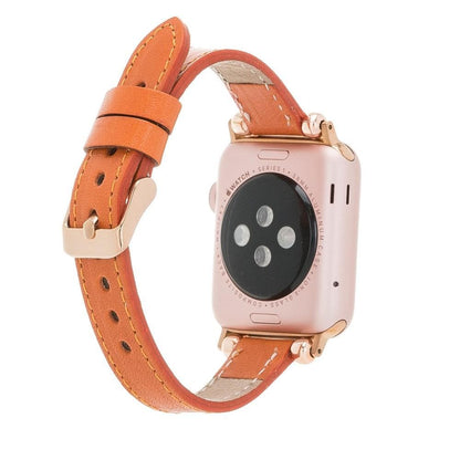 Seamy Ferro Style Leather Apple Watch Band - TORONATA - color_