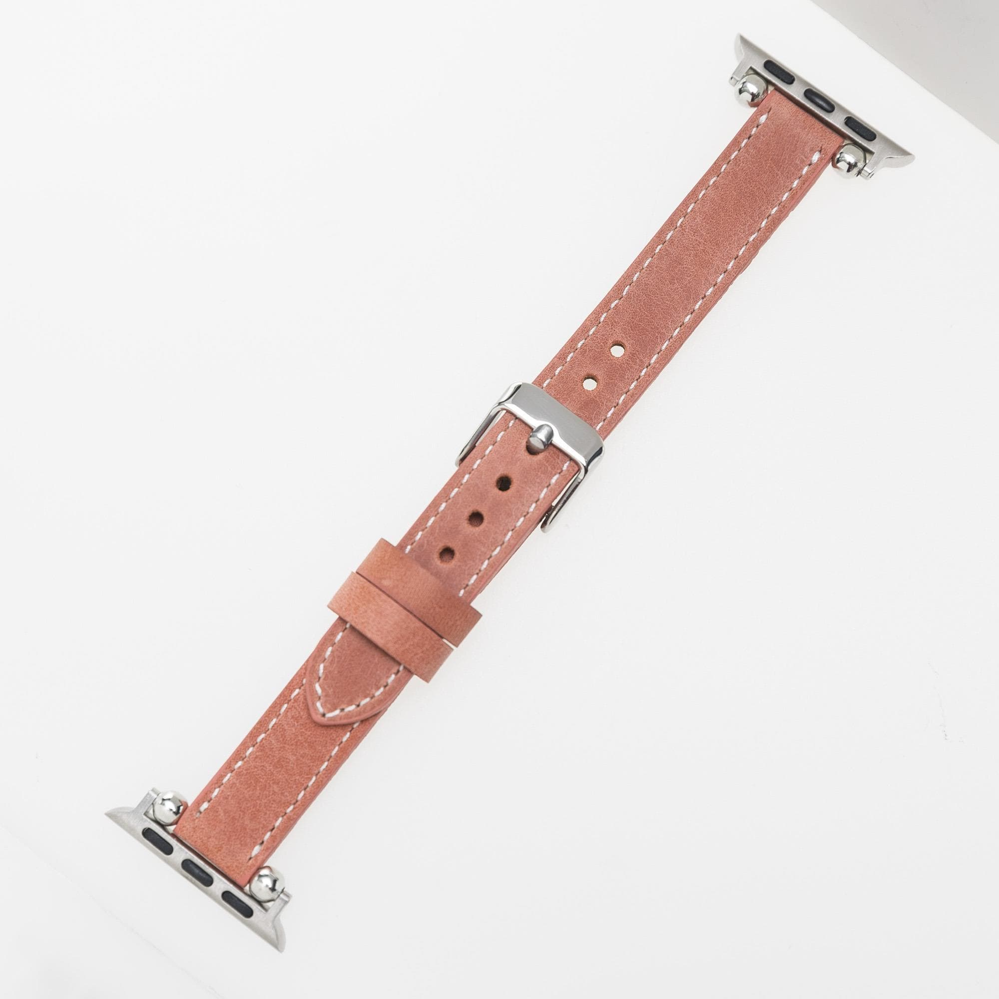 Seamy Ferro Style Leather Apple Watch Band - TORONATA - color_