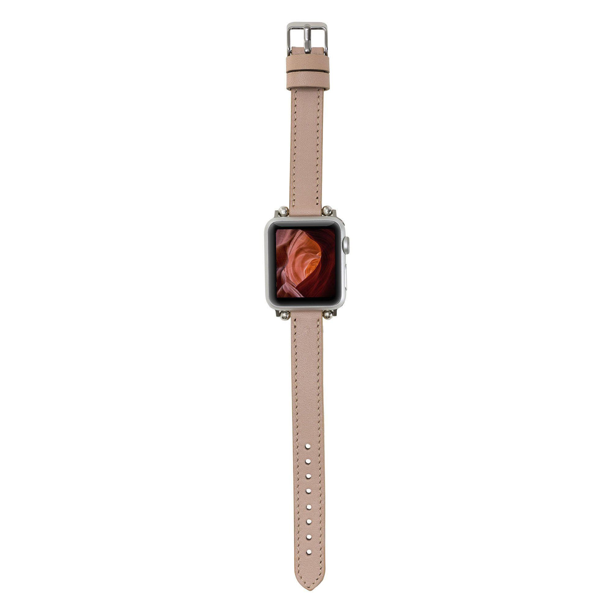 Seamy Ferro Style Leather Apple Watch Band - TORONATA - color_