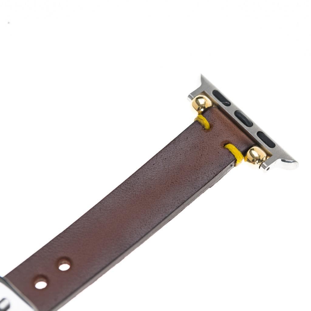 Seamy Ferro Style Leather Apple Watch Band - TORONATA - color_