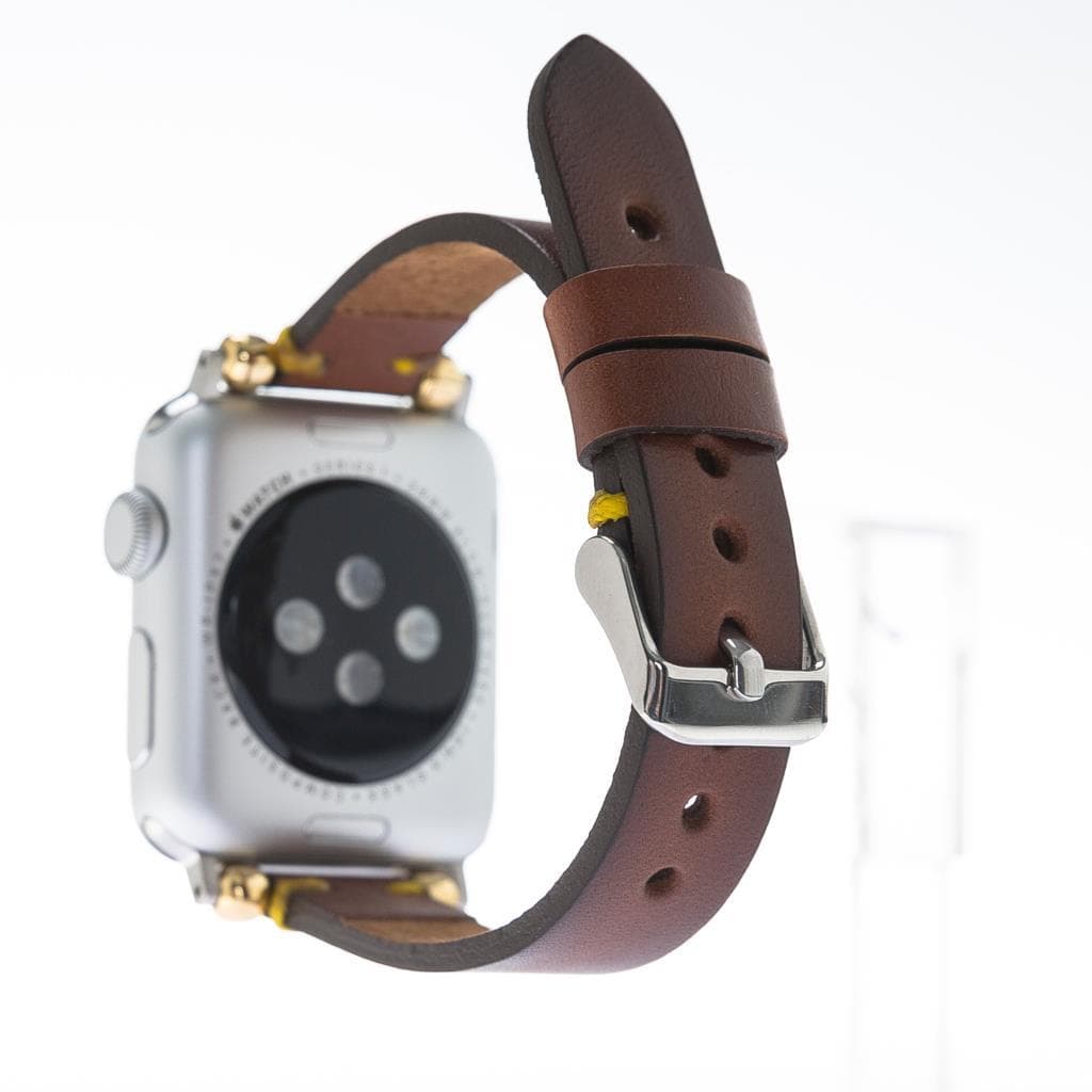 Seamy Ferro Style Leather Apple Watch Band - TORONATA - color_