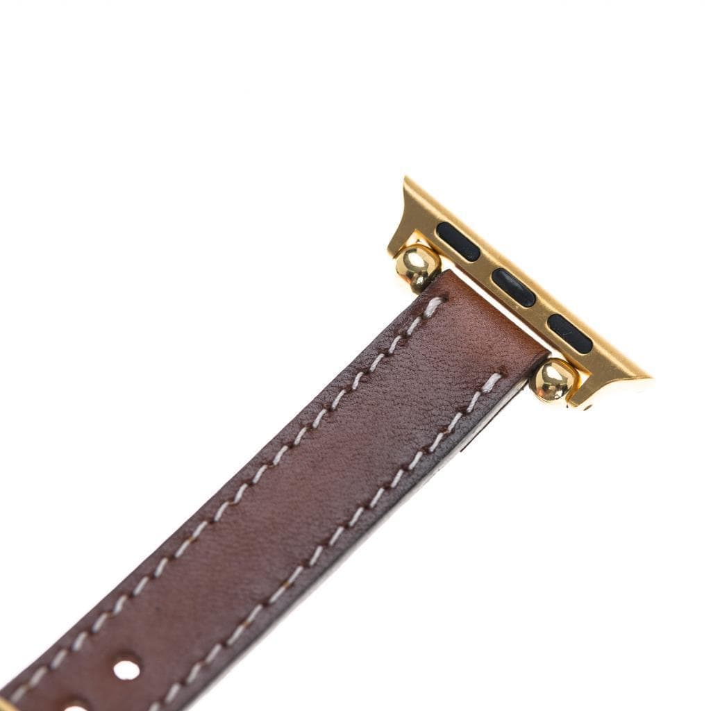 Seamy Ferro Style Leather Apple Watch Band - TORONATA - color_