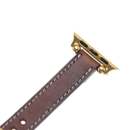 Seamy Ferro Style Leather Apple Watch Band - TORONATA - color_