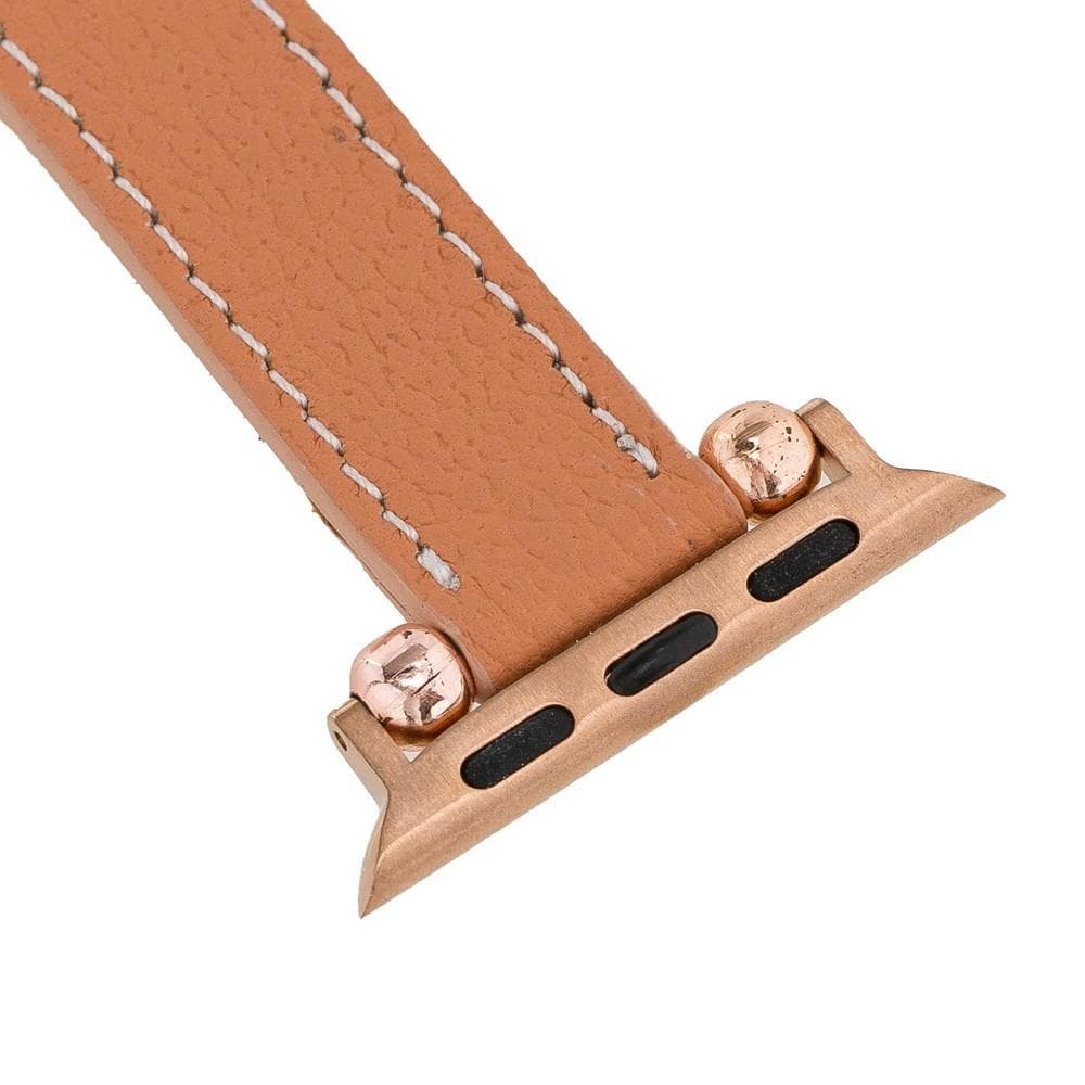 Seamy Ferro Style Leather Apple Watch Band - TORONATA - color_