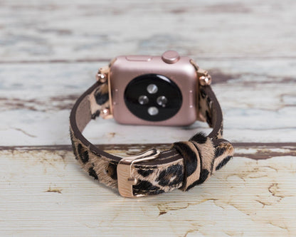 Seamy Ferro Style Leather Apple Watch Band - TORONATA - color_