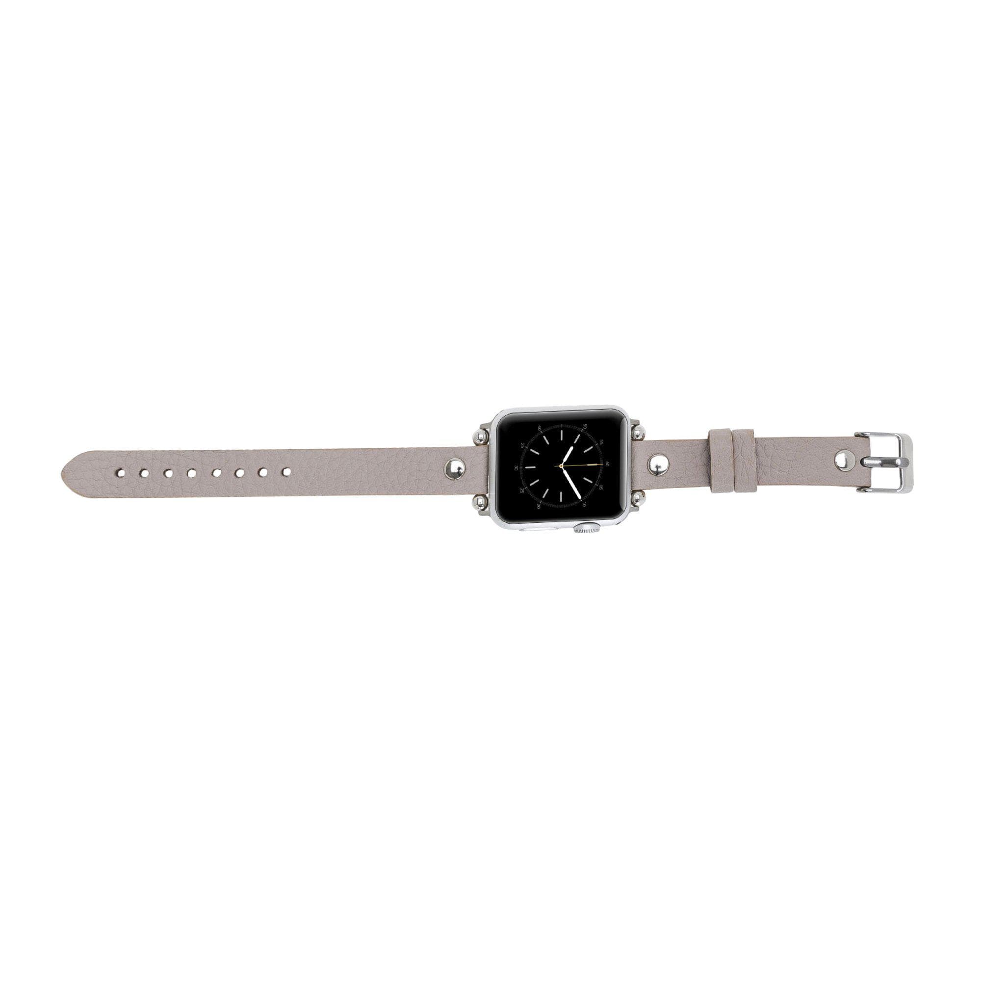 Ferro Apple Watch Leather Band with Silver Trok - TORONATA - color_