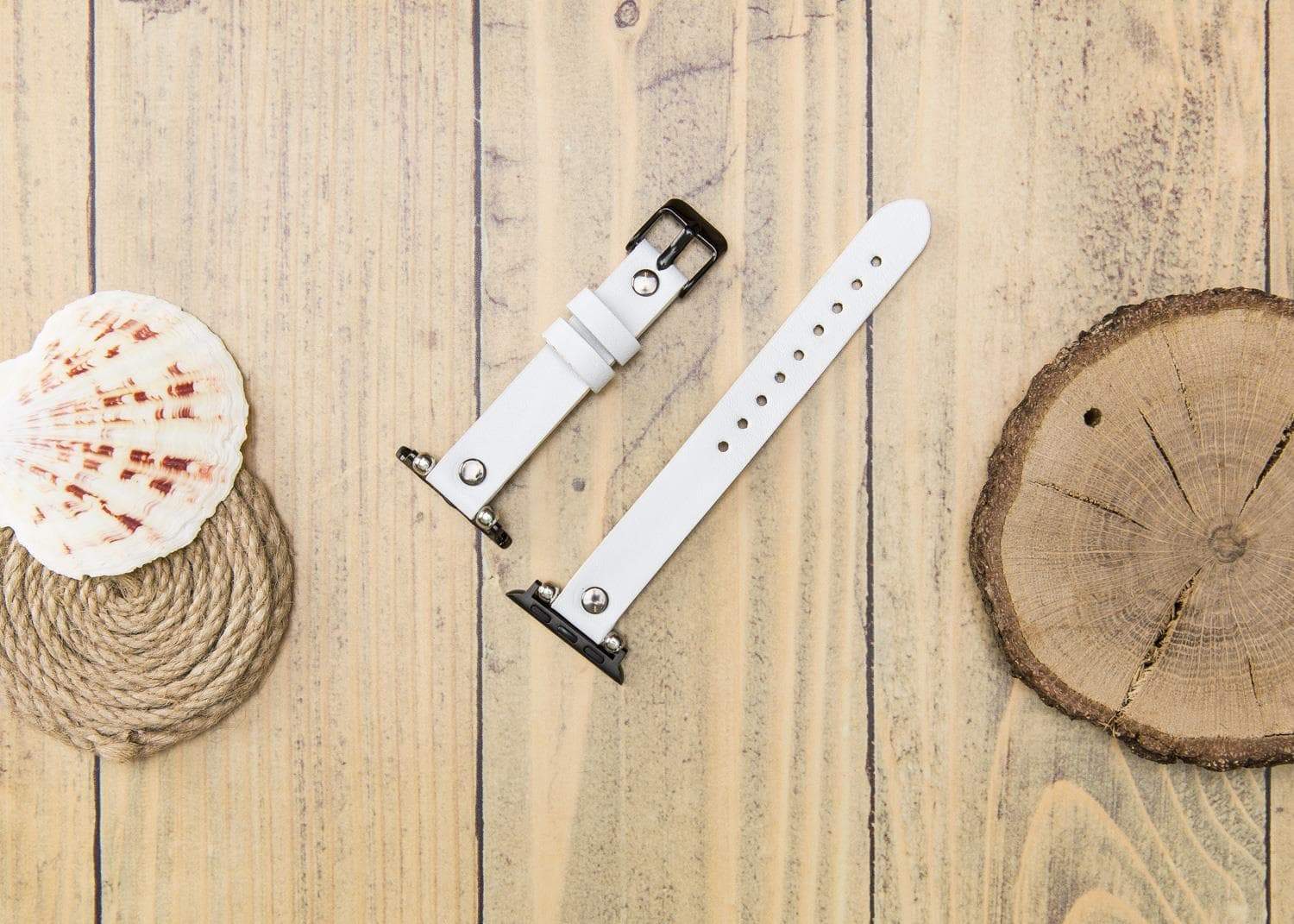 Ferro Apple Watch Leather Band with Silver Trok - TORONATA - color_