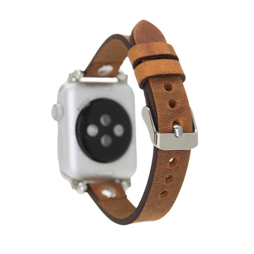Ferro Apple Watch Leather Band with Silver Trok - TORONATA - color_