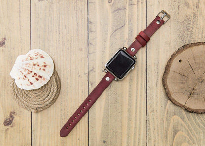 Ferro Apple Watch Leather Band with Silver Trok - TORONATA - color_