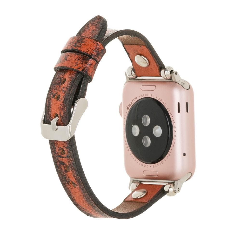 Ferro Apple Watch Leather Band with Silver Trok - TORONATA - color_