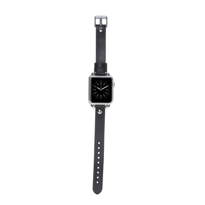 Ferro Apple Watch Leather Band with Silver Trok - TORONATA - color_