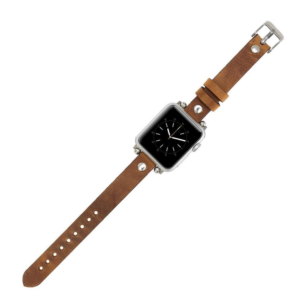 Ferro Apple Watch Leather Band with Silver Trok - TORONATA - color_