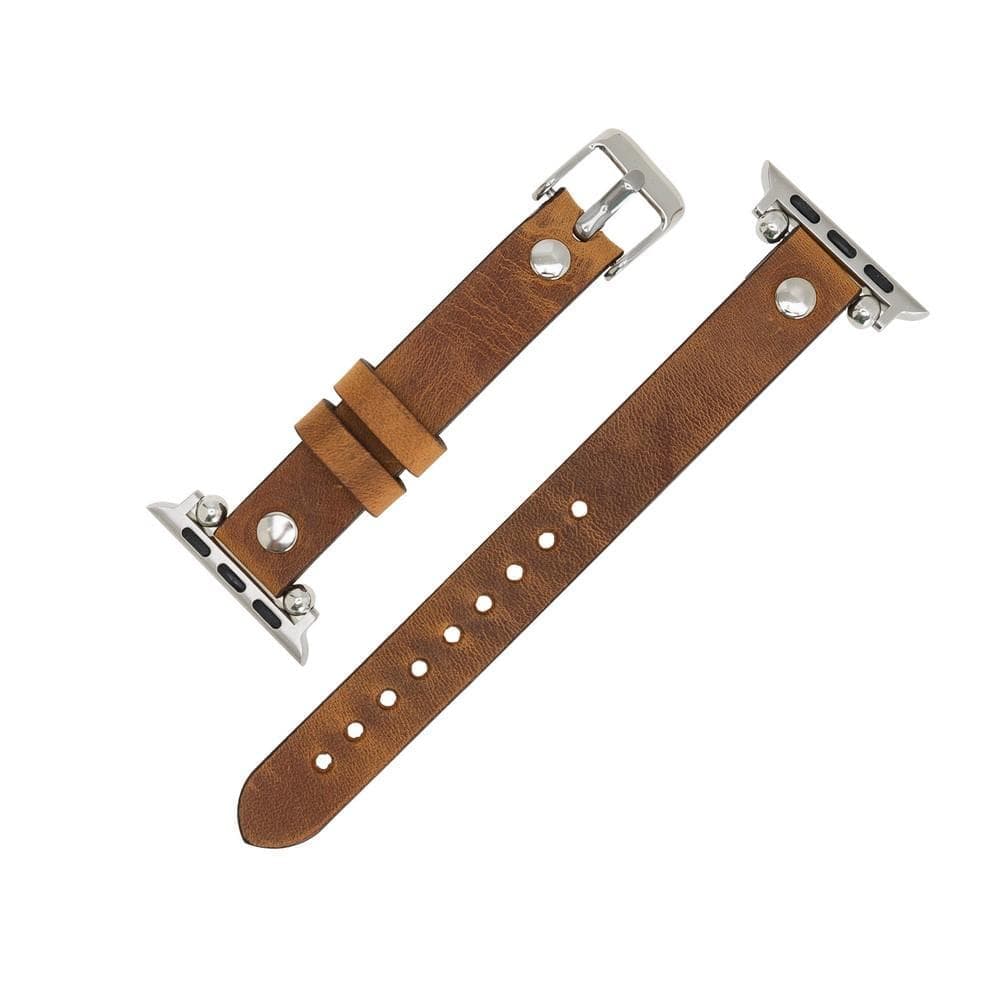 Ferro Apple Watch Leather Band with Silver Trok - TORONATA - color_