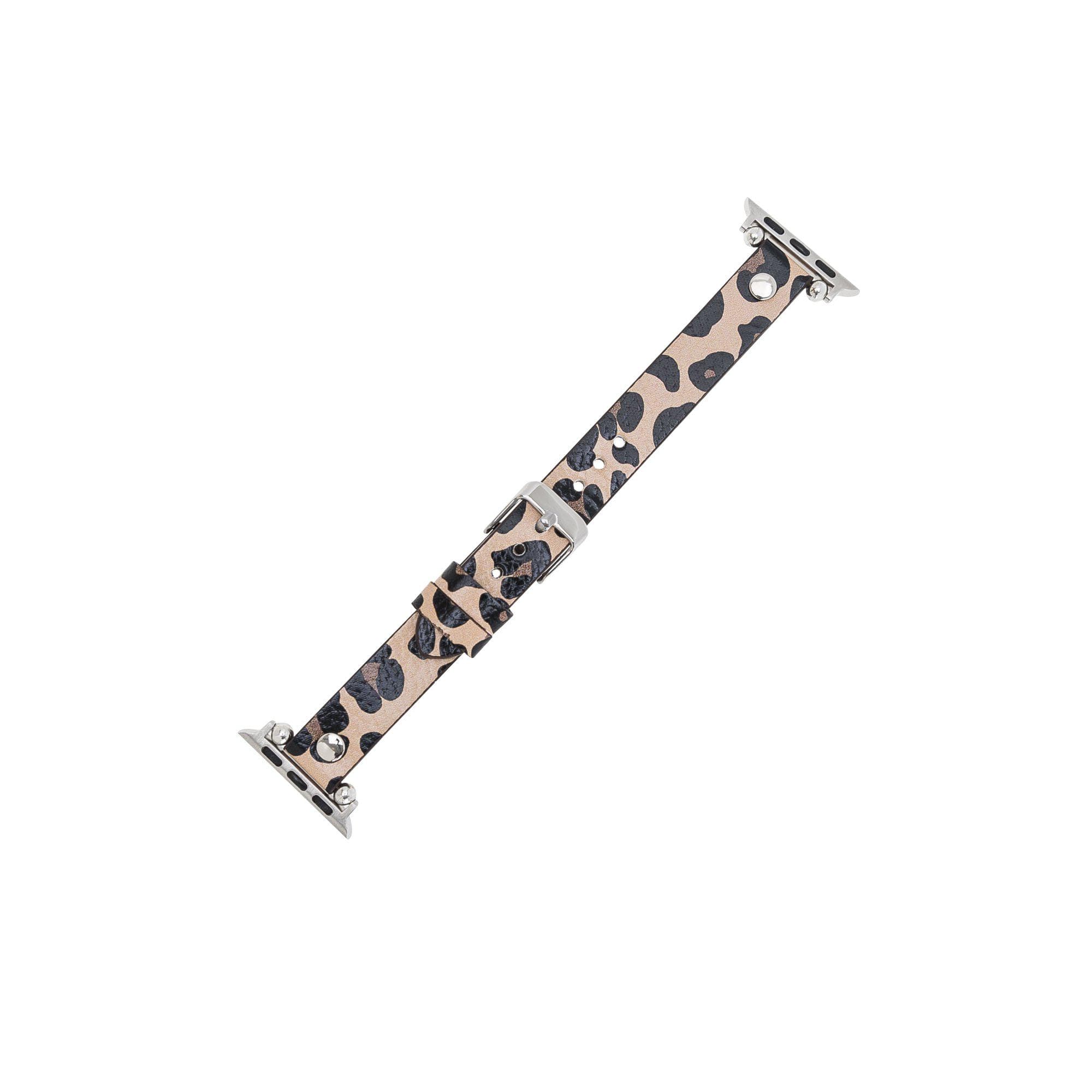 Ferro Leather Apple Watch Band with Silver Trok - TORONATA - color_