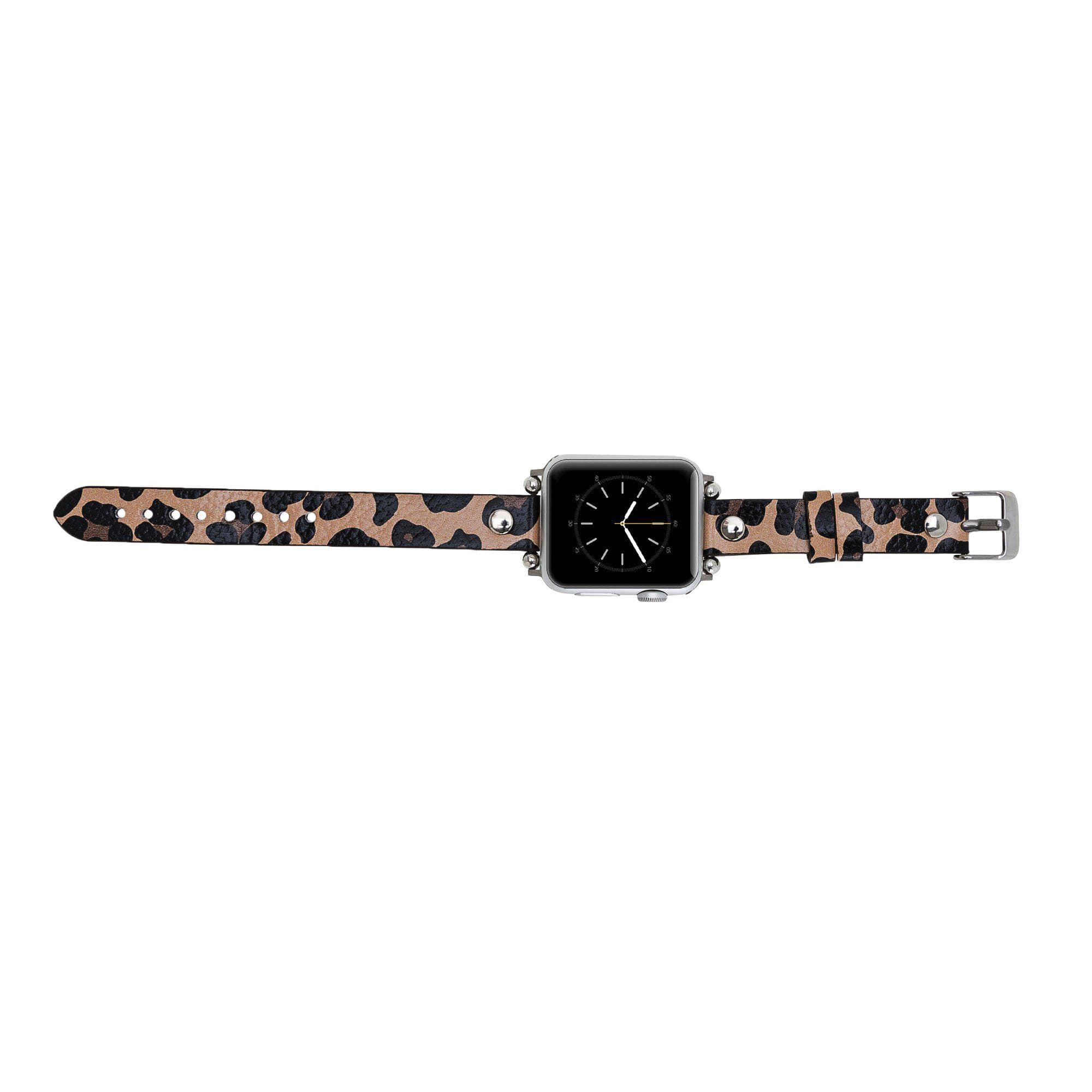 Ferro Leather Apple Watch Band with Silver Trok - TORONATA - color_