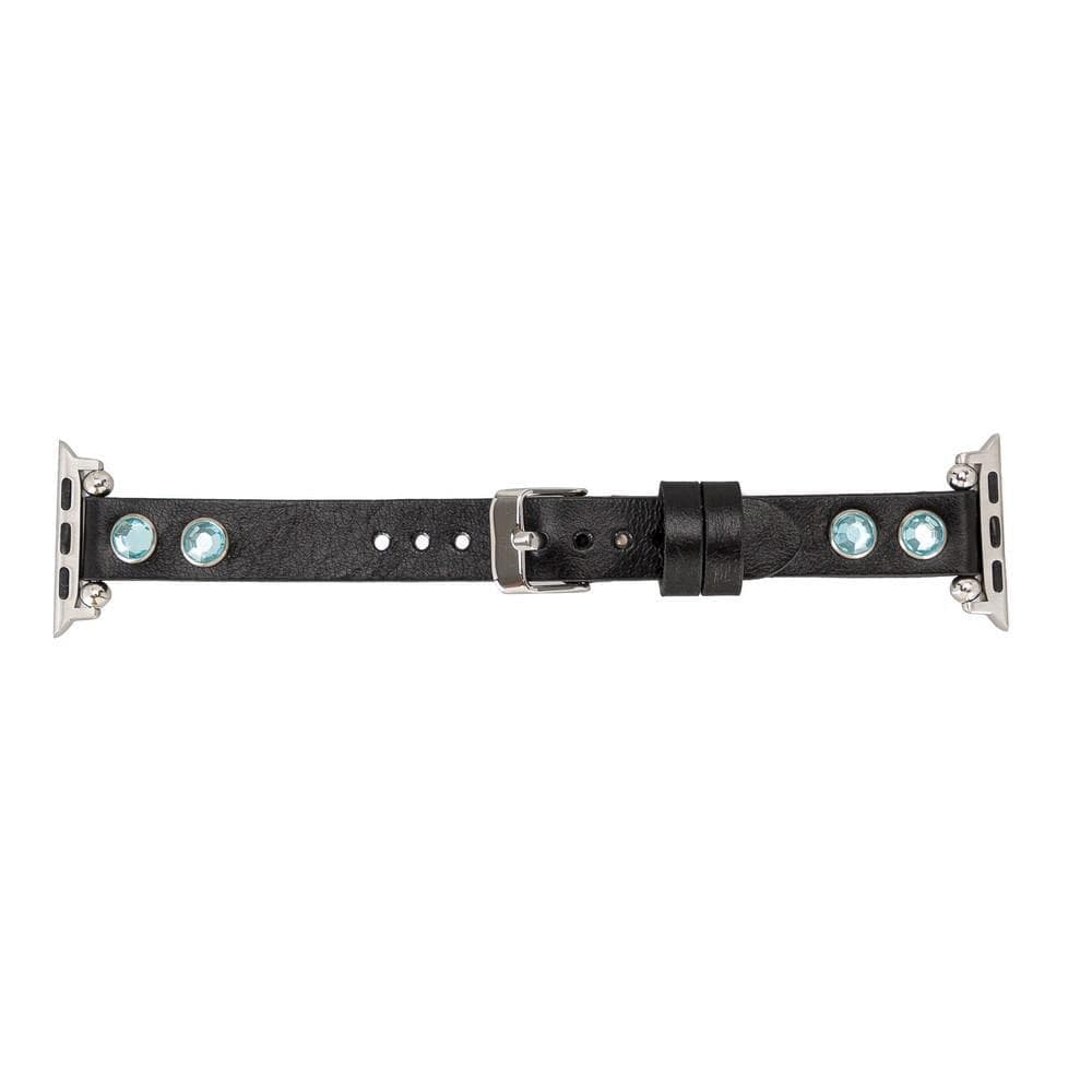 Solitare Diamond Style Ferro Leather Apple Watch Band - TORONATA - color_