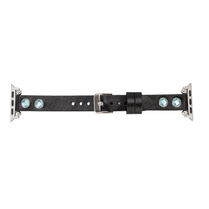 Solitare Diamond Style Ferro Leather Apple Watch Band - TORONATA - color_