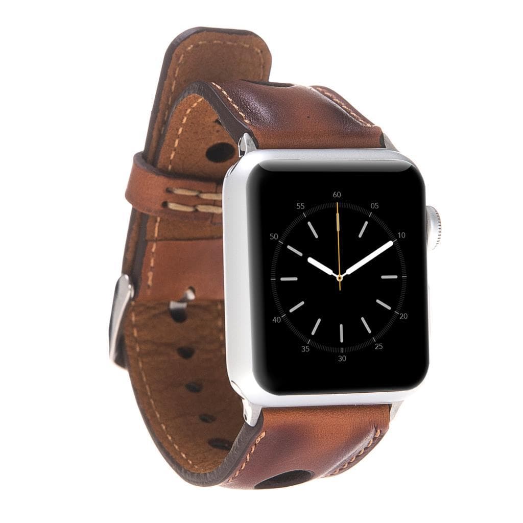 Holo Leather Apple Watch Band - TORONATA - color_ Tan