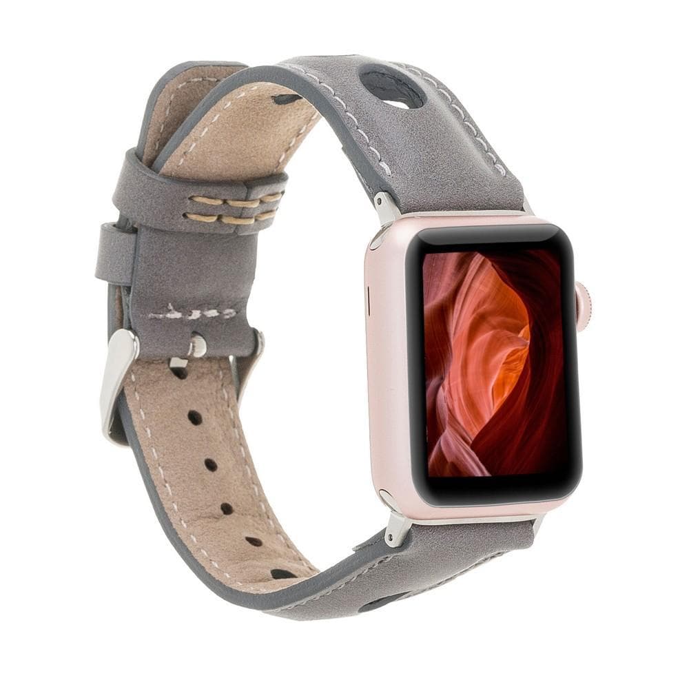 Holo Leather Apple Watch Band - TORONATA - color_ Gray